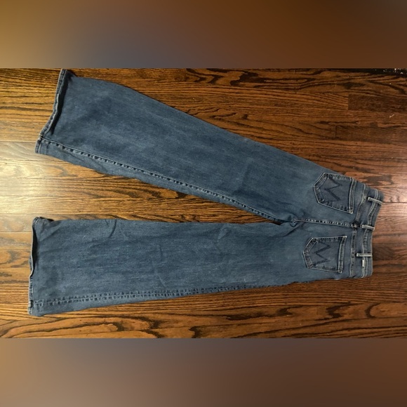 MOTHER Flare Jeans in Deep Blue; The Hustler Roller Heel; Color: Need for Speed - Picture 3 of 3